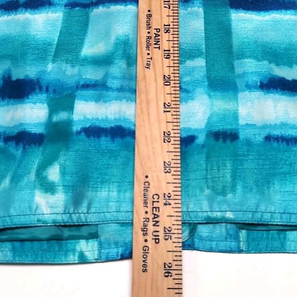 Susan Graver Lined Jacket Women's Plus Size 1X Blue Watercolor Pockets - Picture 13 of 13